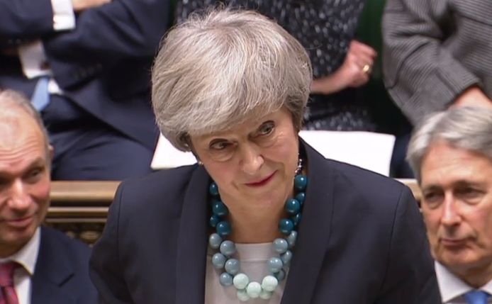 Brits premier Theresa May gaf een verklaring in het Lagerhuis