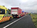 Hulpdiensten kwamen naar de plek van het ongeluk op de A4.