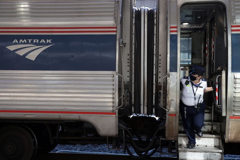 Een trein van Amtrak. Foto ter illustratie. Beeld Getty Images