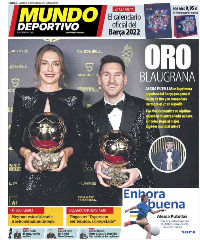 De voorpagina van Mundo Deportivo.