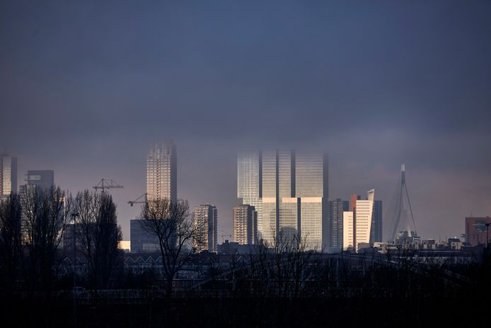 Hoogbouw op de Kop van Zuid in Rotterdam.