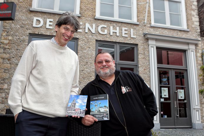 De initiatiefnemers Frank Nuyten (l) en Sonn Franken, initiatiefnemers van het eerste Bergse Cultuur Festival in 2017. De derde editie gaat dit jaar niet door.