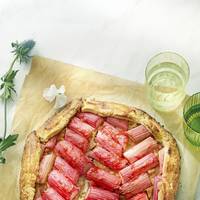 Galette met frangipane & rabarber