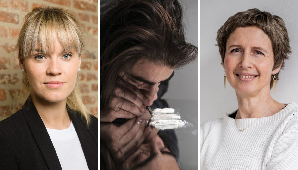 Criminoloog Charlotte Colman (UGent) en Directeur van VAD Katleen Peleman over cocaïnegebruik in ons land. Beeld RV