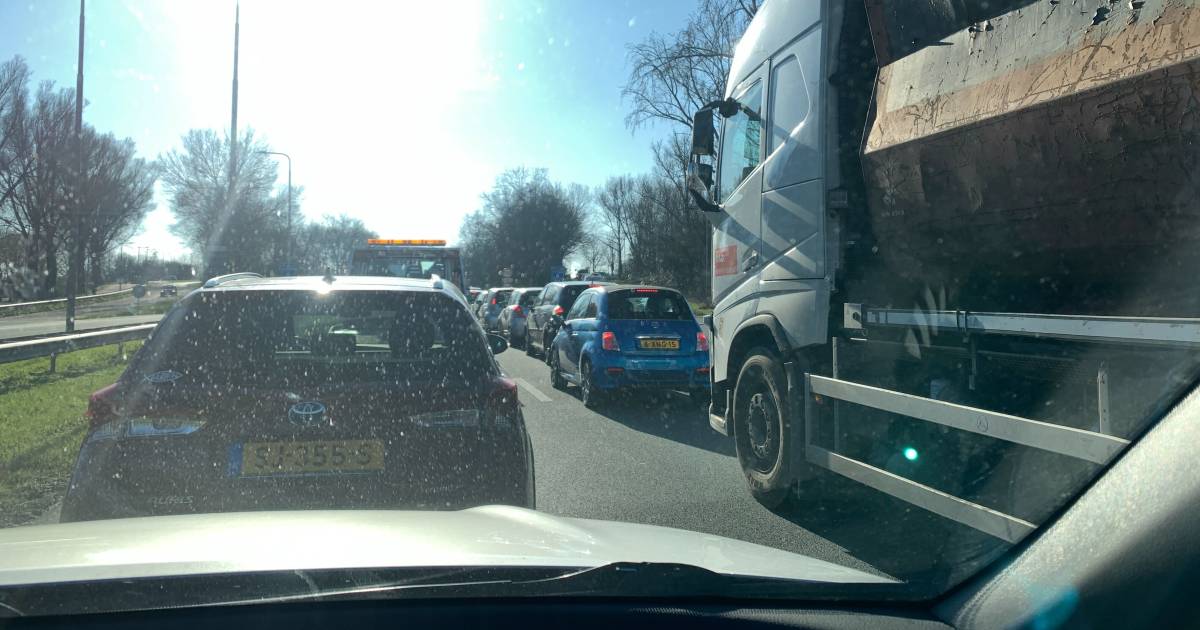 File opgelost na botsing van vrachtwagen op oldtimer op A325.