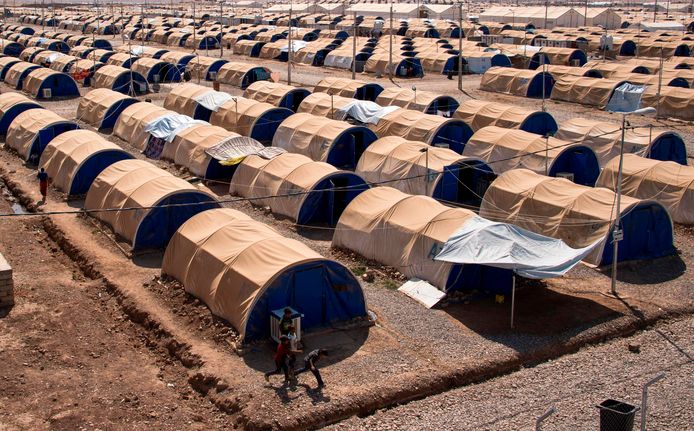 Archieffoto van vluchtelingenkamp van de VN nabij Mosoel.