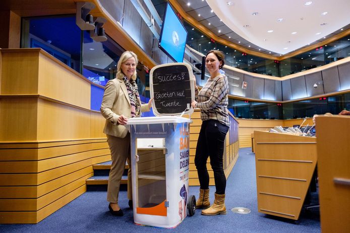 De deelcontainer in het Europees parlement