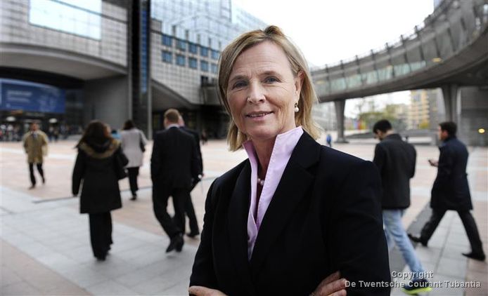 Annie Schreijer-Pierik zit voor het Europees Parlement in Brussel.