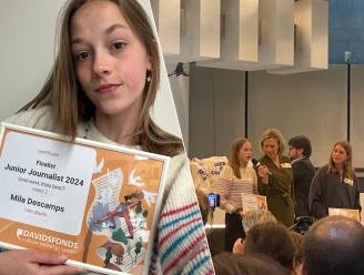 Mila (13) uit Kuurne wint Junior Journalist-wedstrijd met opstel over cake: “Het heerlijke recept van mijn oma was de inspiratiebron”