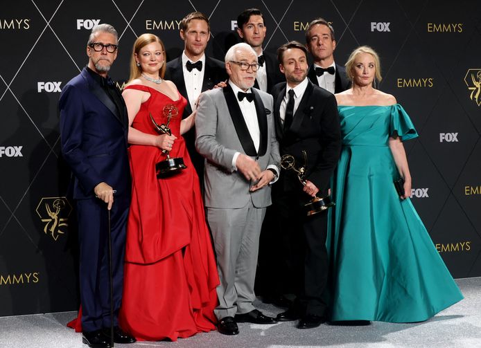 The cast of Succession wins Emmy Awards