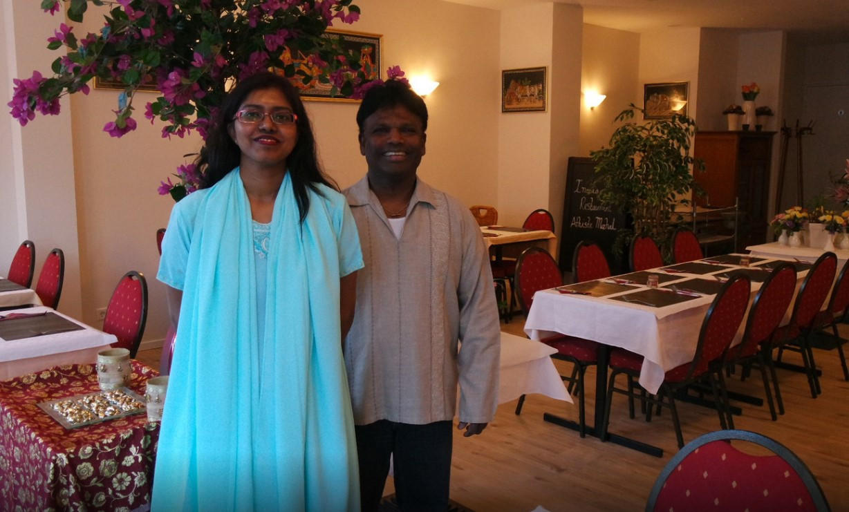 Nathan Pathmanathan in zijn restaurant Athiste Mahal in Oss.