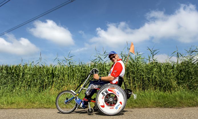 Een handbiker in actie. Foto ter illustratie.