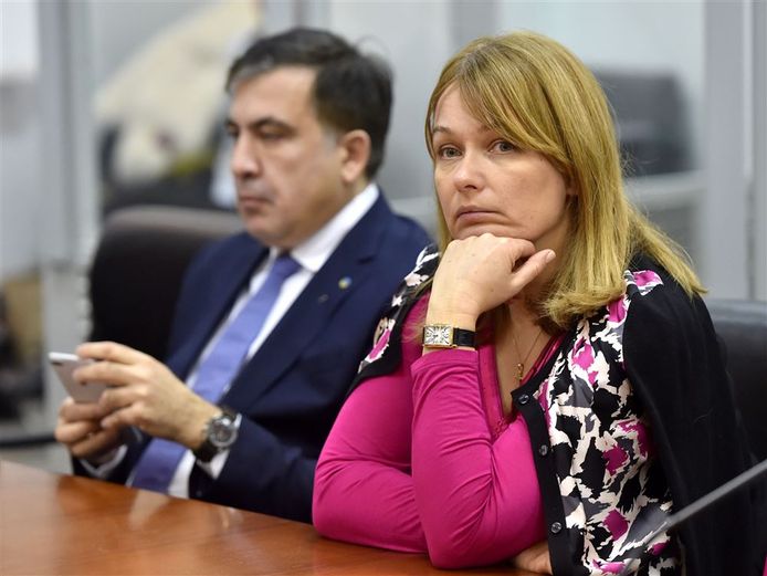 Michail Saakasjvili en Sandra Roelofs