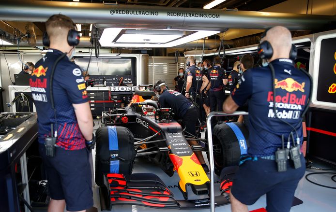 Max Verstappen op het circuit van Yas Marina Circuit in Abu Dhabi.