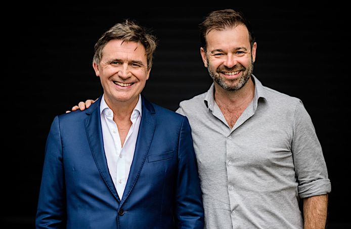 Erik Van Looy met RTL-zenderbaas Peter Van der Vorst