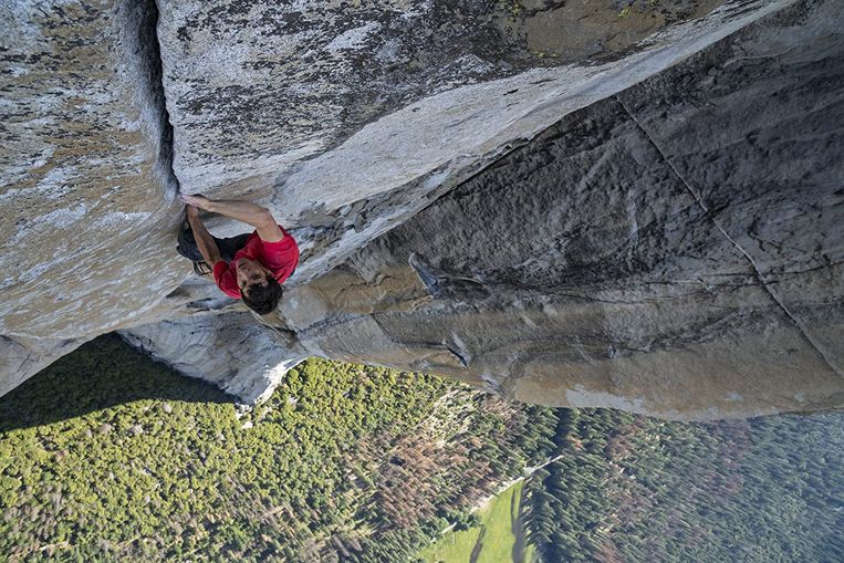 Alex Honnold in 'Free Solo'. Beeld National Geographic