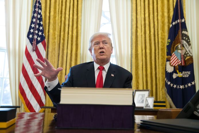 President Donald Trump in het Oval Office