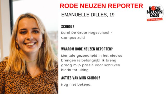 Dit interview werd afgenomen en geschreven door Rode Neuzen Reporter Emanuelle Dilles.