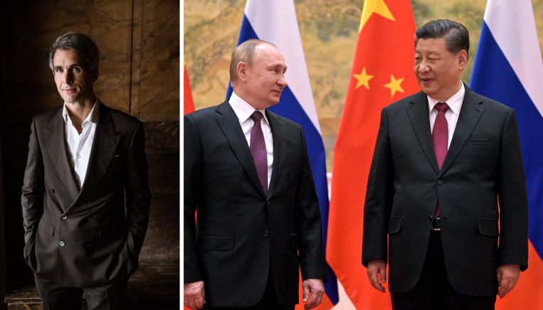 Jonathan Holslag over Vladimir Poetin en Xi Jinping. Beeld Wouter Maeckelberghe/AP