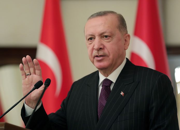 Erdogan hield in Ankara een toespraak voor de ambassadeurs van de Europese lidstaten.