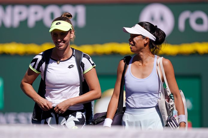 Elise Mertens en Hsieh Su-Wei hakken tegenstand in de pan en staan in