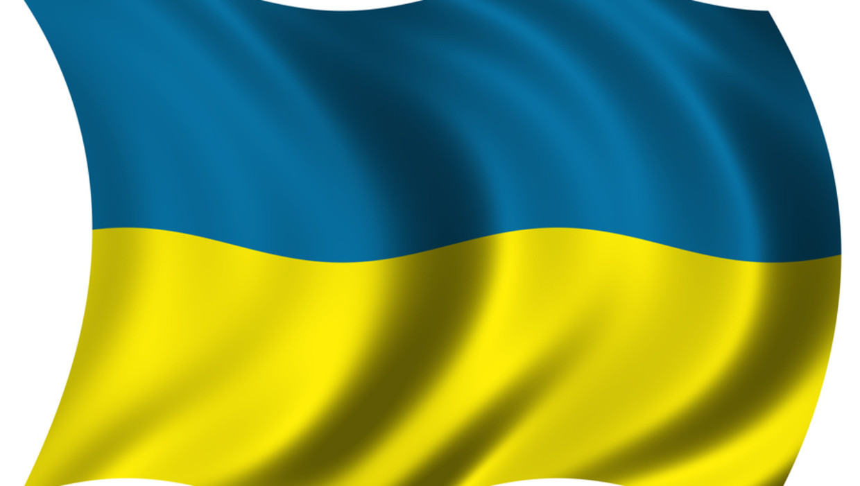 Vlag van Oekraïne. Beeld thinkstock