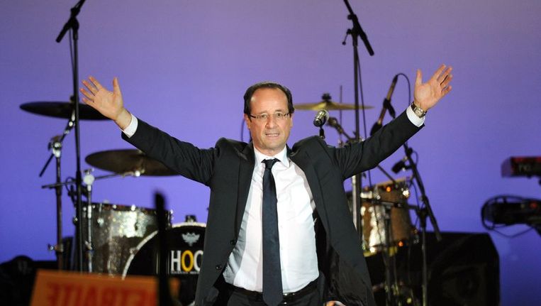 François Hollande werd tot de nieuwe president van Frankrijk gekozen. Beeld afp