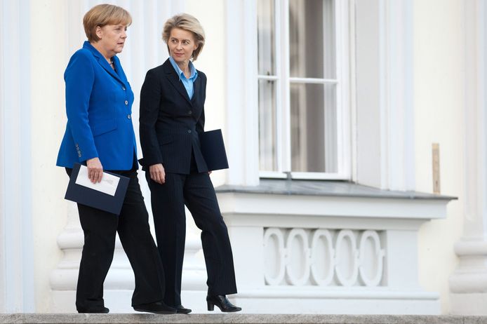 Angela Merkel en Ursula von der Leyen in Berlijn, archiefbeeld.