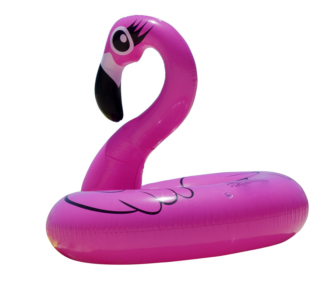 DeeprBling Opblaasbare flamingo zwemring met verlichting, op zonne