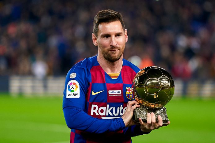 Messi met zijn zesde Gouden Bal in 2019.