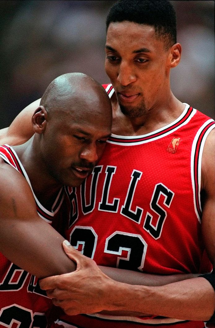 Michael Jordan en Scottie Pippen.