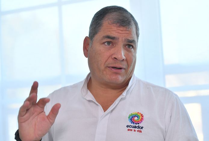 Rafael Correa, de voormalige president van Ecuador.