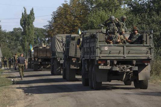 Oekraïense strijdkrachten nabij Loehansk.