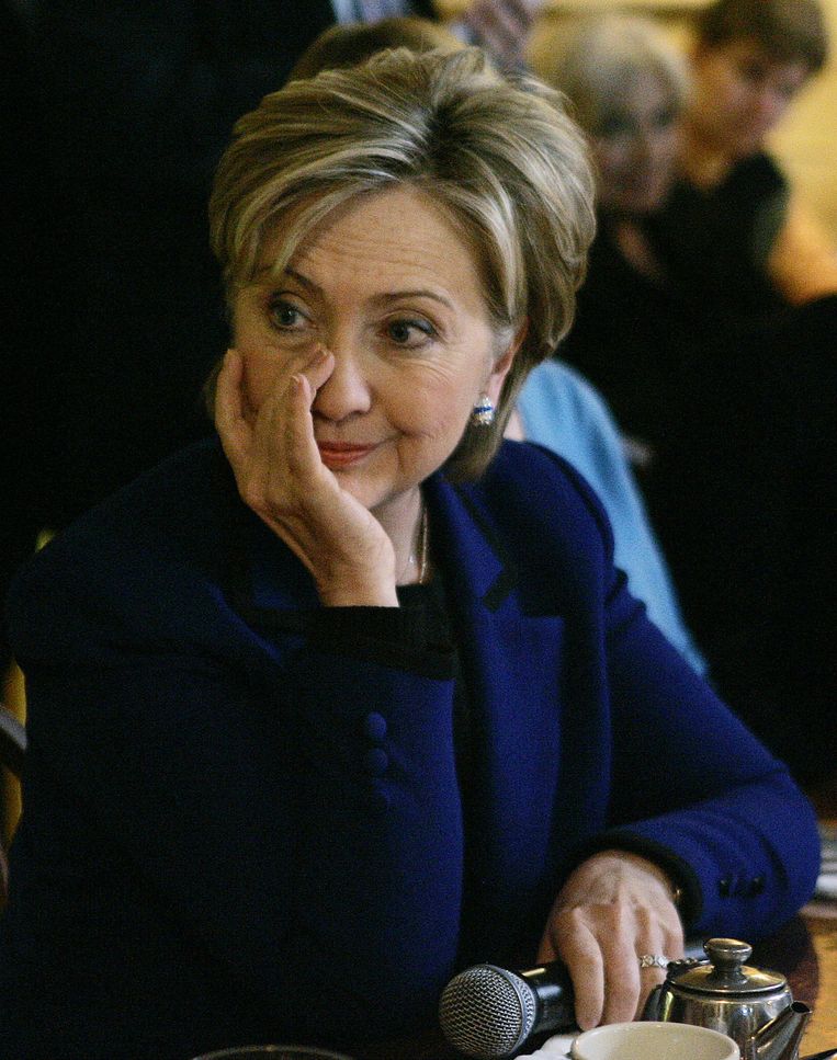Hillary Clinton, tijdens haar campagne om presidentskandidaat te worden, 2008. Beeld AP