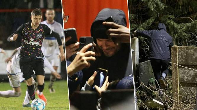 ‘David’s Great Escape’: Beckham ziet zoon Romeo debuteren voor Brentford B, waarna hij zich via hek uit de voeten maakt 