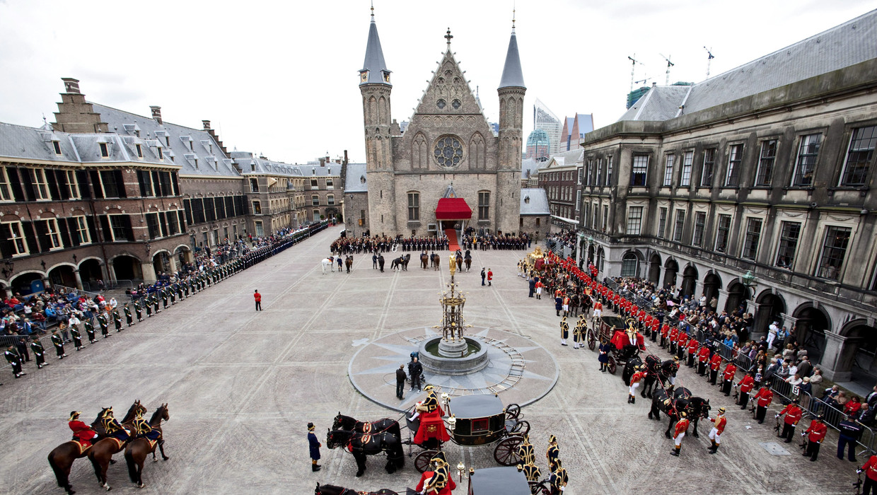 Het Binnenhof met Prinsjesdag. Beeld EPA