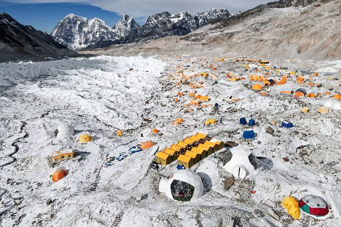 Het basiskamp van Mount Everest