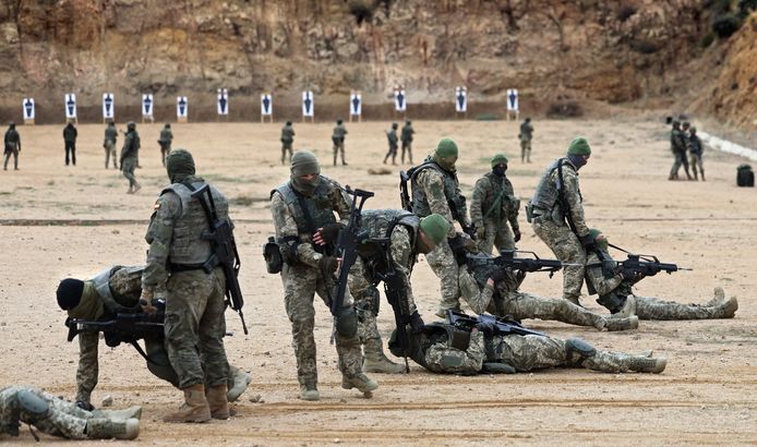 Opleiding van Oekraïense soldaten op de Spaanse legerbasis van Toledo.