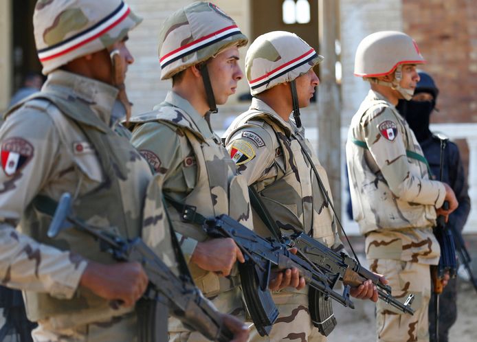 Militairen in Noord-Sinaï op 1 december 2017.