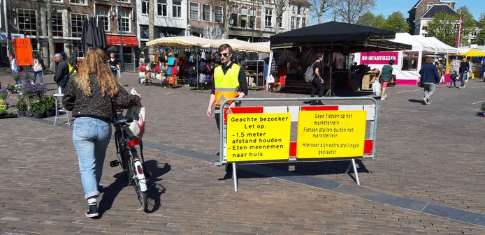 Met de fiets de markt op is vanaf morgen voorlopig niet meer mogelijk.