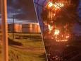 In de regio Smolensk woedt een grote brand na een aanval op een energiefaciliteit.
