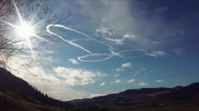 De tekening die in november 2017 in de lucht boven Washington verscheen.