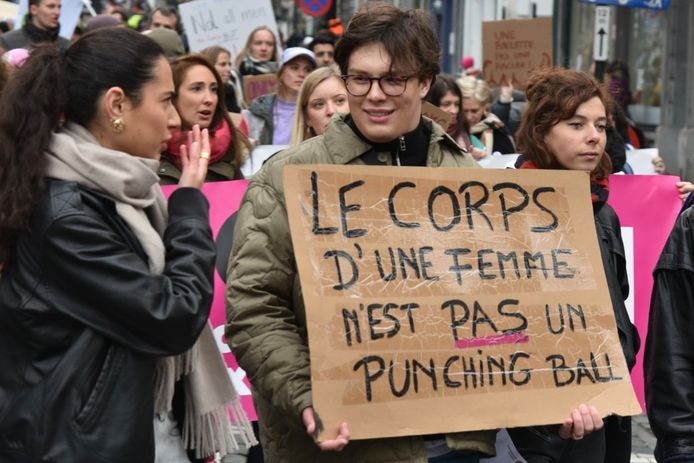 Betoging geweld tegen vrouwen Brussel