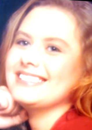 Amanda als jonge tiener.