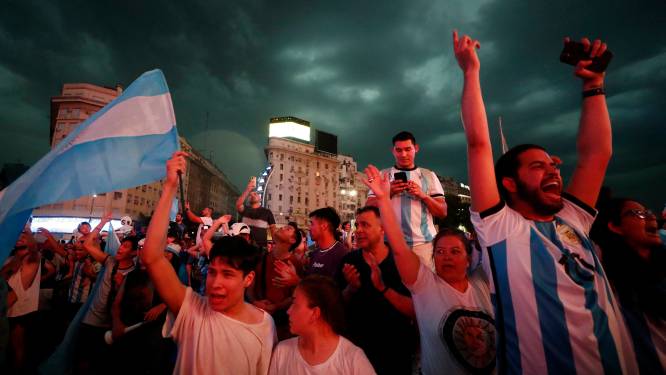 Argentijnen massaal de straat op na overwinning op Oranje