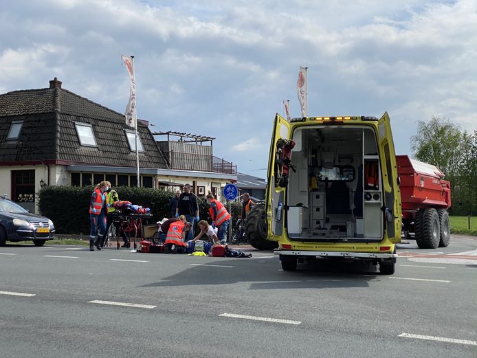 Het ongeluk aan de Rijksweg in Ederveen.