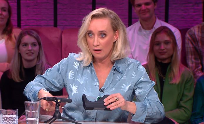 Eva Jinek genoot zichtbaar van het spelletje.