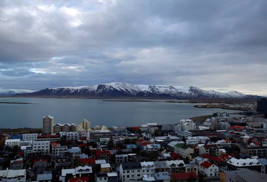 Zicht over Reykjavik, de hoofdstad van IJsland.