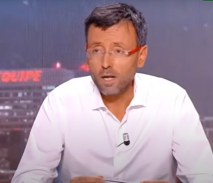 Le présentateur de L'Equipe du Soir, Olivier Ménard