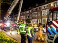 Brand in Dordrecht, in de Van Baerlestraat.